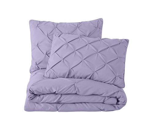 Chezmoi Collection Berlin Lavender Pinch Pleat Extra Wide King Comforter Set,... - Picture 7 of 7