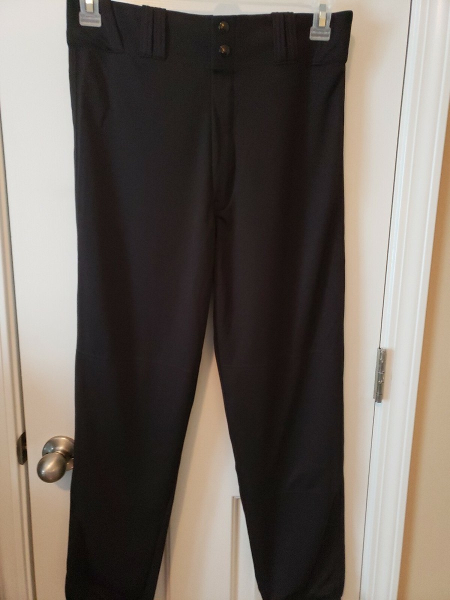 Men's EASTBAY Black Baseball Pants Stretch Belt Loop Waistband