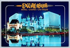 Postcard Excalibur Hotel/Casino 1990 Las Vegas Nevada Reflection