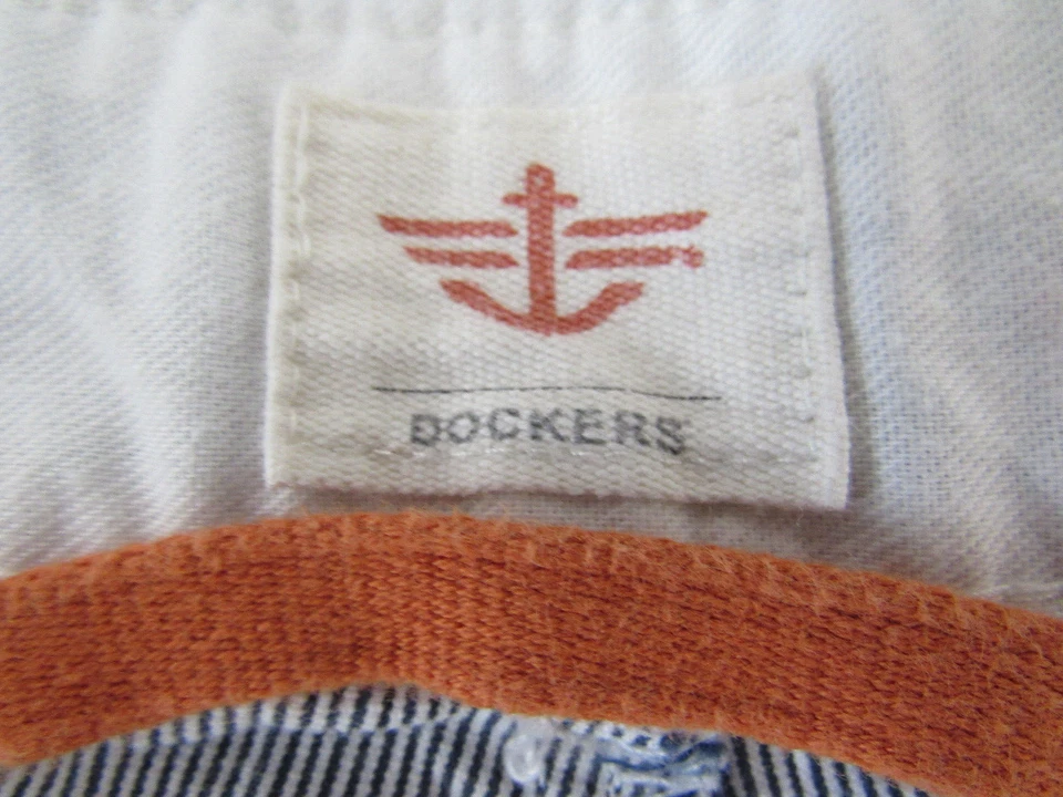 Pantalones cortos Dockers a rayas para hombre talla 42 azul/blanco Foto 3 de 3