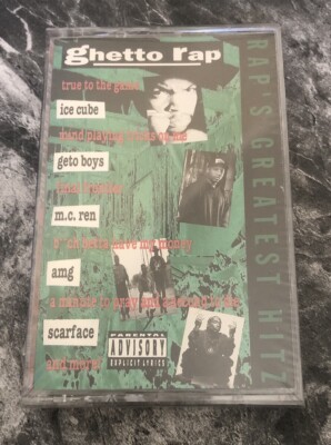 Ghetto Rap Rap s Greatest Hitz Ice Cube 2pac Geto Boys Cassette Tape 1992 SEALED