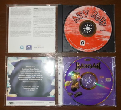 2 Vintage Computer Games ATV Rally v 1.2 & Rayman Smart Series CDs