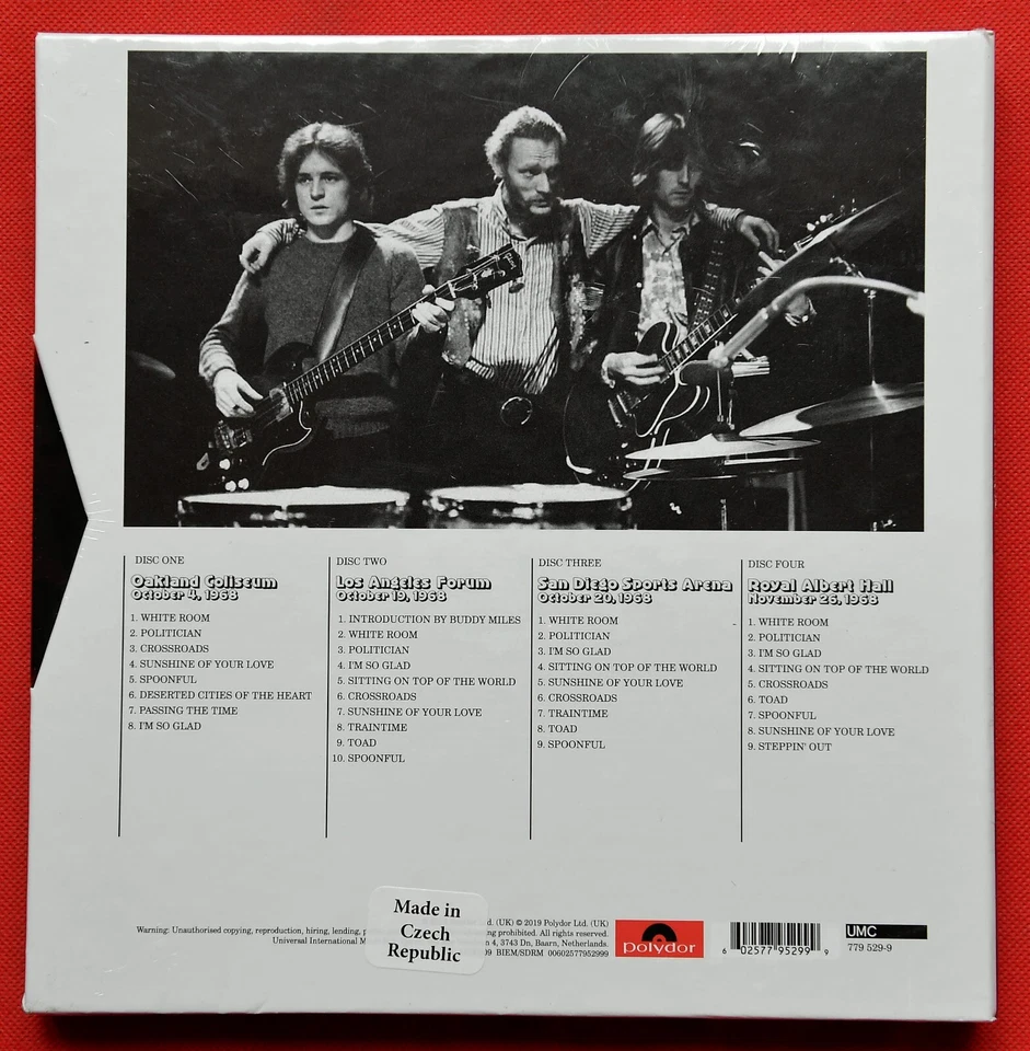 CREAM - Goodbye Tour (Live 1968) - BOX SET - Exclusive Print - 4x CD - SEALED !! - Bild 3 von 4