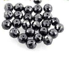 Black Diamond Beads Loose 6 mm 26 Beads Quality AAA Certified ! Jewelry making