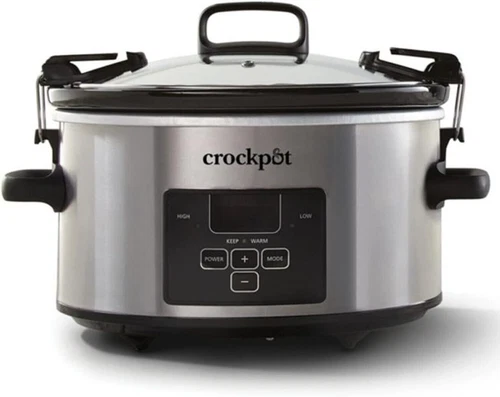 Crock-Pot 4 Quart Travel Proof Cook and Carry Programmable Slow Cooker with...