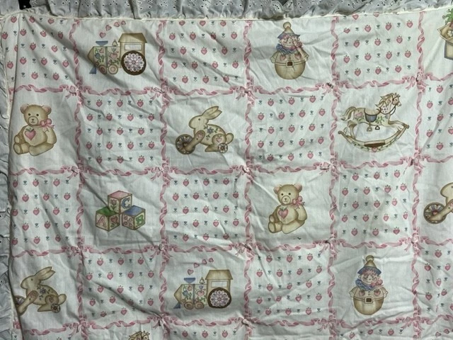 Manta Edredón Cuna Bebé Vintage Animales Tropicales Bebé Sueños Rosa Marrón Foto 2 de 4