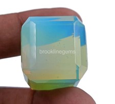 135 Ct Natural Green Opal Cube Welo Australian Certified Untreated Gemstone 4NUB