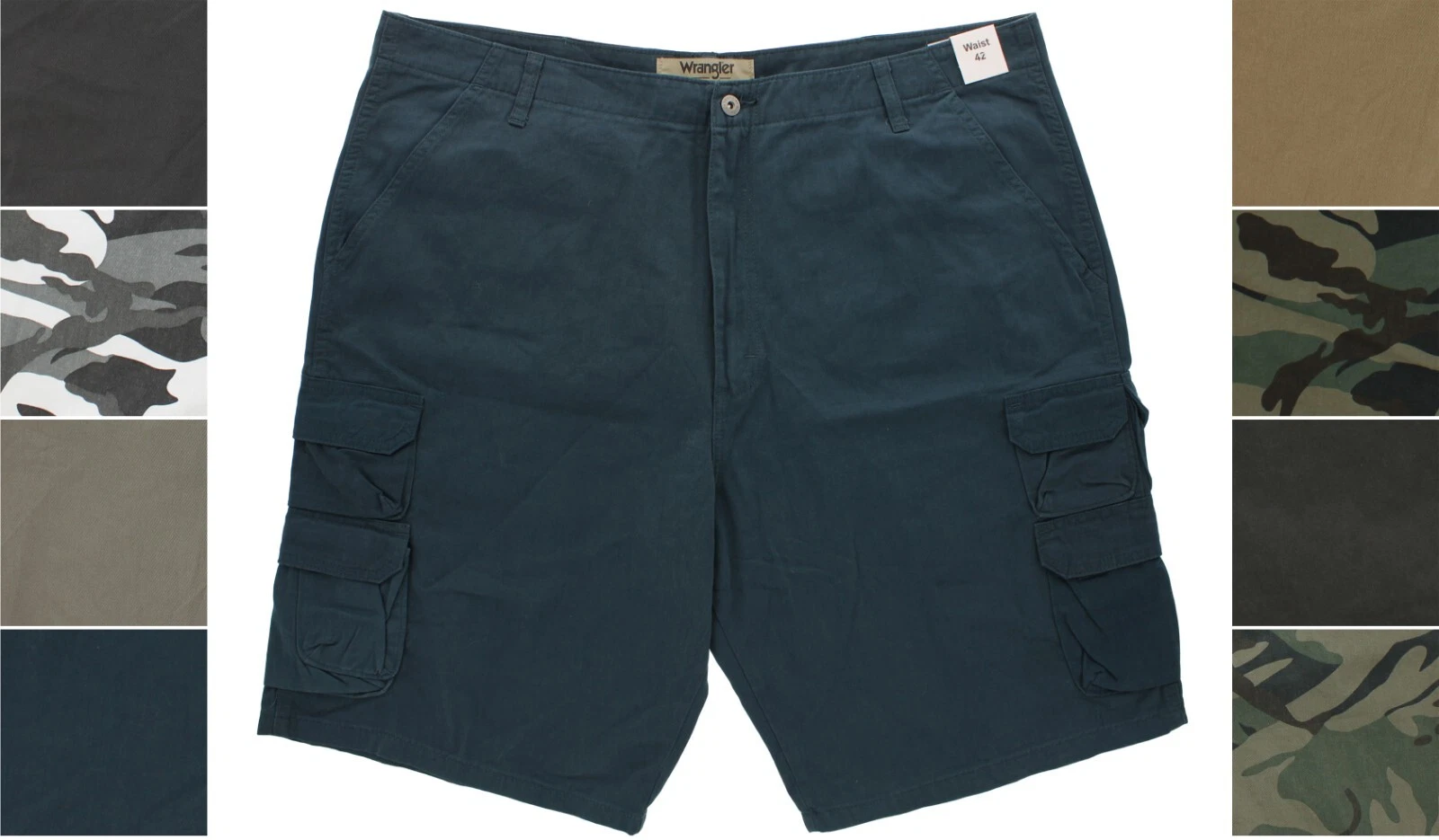 Wrangler Authentics Men's Cargo Shorts Big & Tall 11" Inseam, 6-Cargo Pockets
