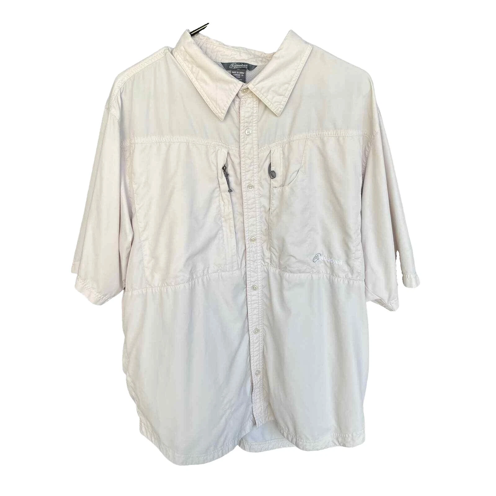 Manga corta de nylon Cloudveil Informal Con Botones camisas para hombres