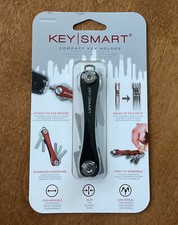 KeySmart - Aluminum Compact Key Holder and Keychain Organizer Black