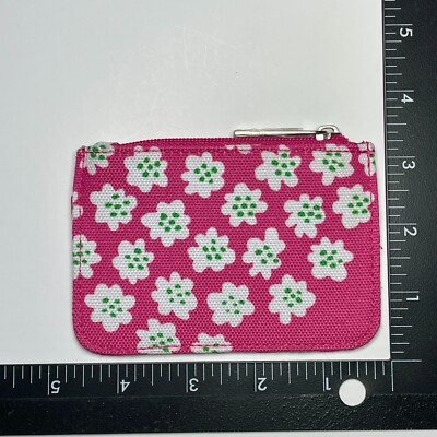 Marimekko For Clinique Slim Card Wallet Zip Pocket Pink White