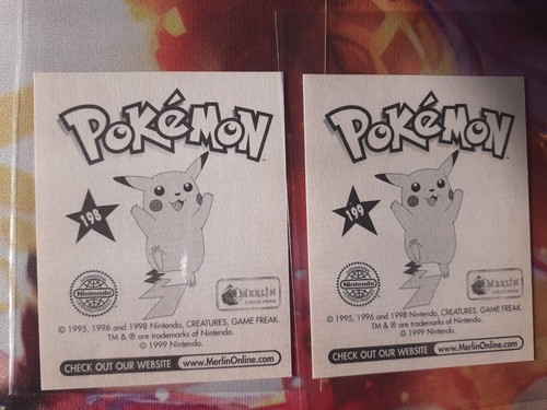 Diglett + Dugtrio #198, 199 1999 Merlin Pokemon Set of 2 Stickers LP-NM - Picture 2 of 2