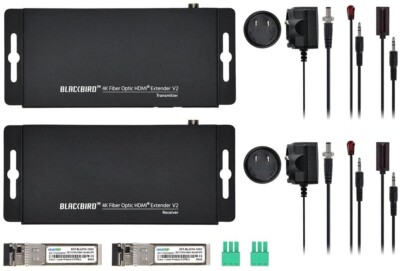 Blackbird 4K Fiber Optic HDMI Extender 3300 feet Transmitter RS-232