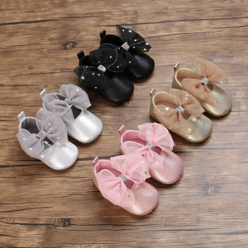 Newborn Baby Girl Crib Shoes Infant Party Dress Princess Shoes