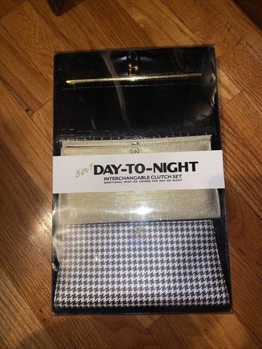 Vintage 3pc Day To Night Interchangeable Clutch Set Purses (original box) - Picture 1 of 7