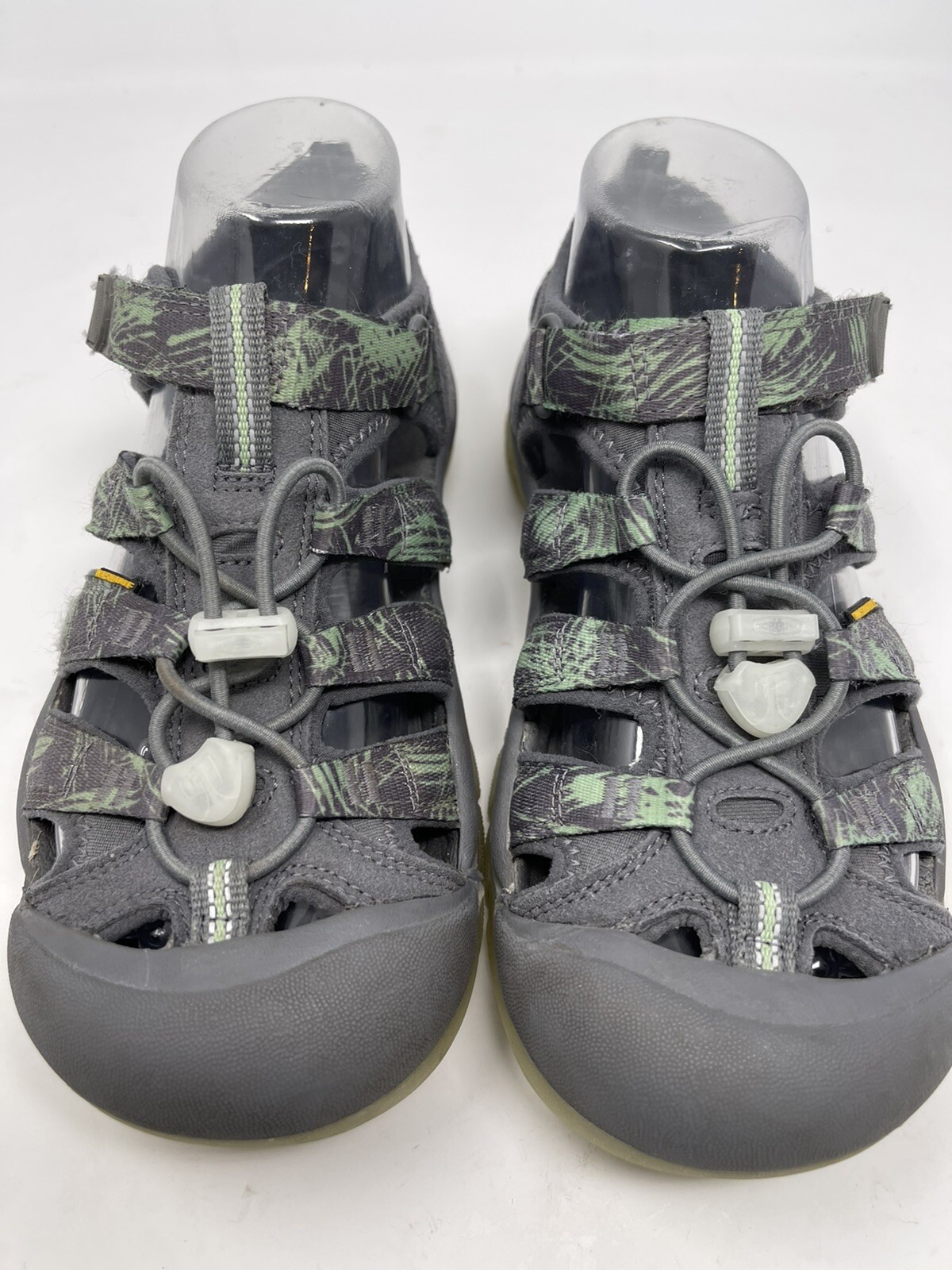 Scarpe sandali sportivi donna KEEN taglia 5 grigie con accenti verdi lavabili usate in ottime condizioni senza marchio