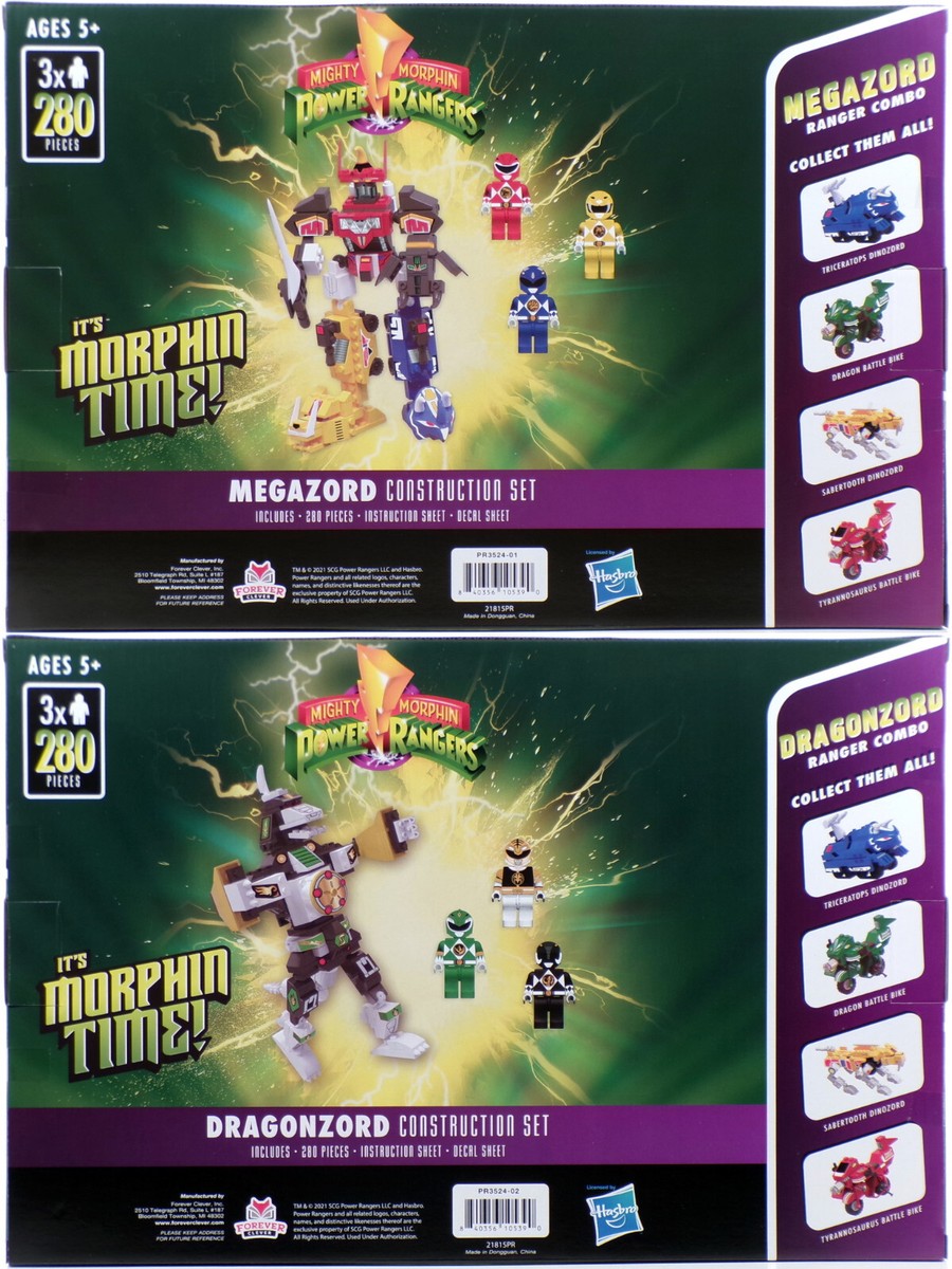 Mighty Morphin Power Rangers MEGAZORD & DRAGONZORD Construction