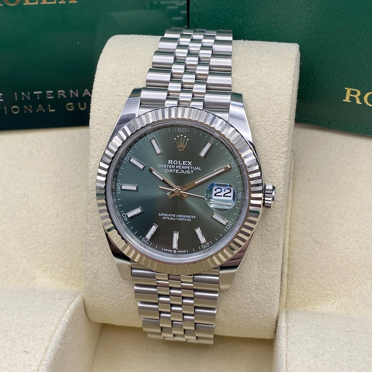 Stainless Steel Datejust Ã¤hnliche Uhr Datejust 41 GrÃ¼n Rolex