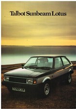 TALBOT SUNBEAM LOTUS ORIGINAL 1979 FACTORY UK SALES BROCHURE
