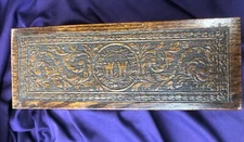 Antique Wheeler & Wilson Sewing Machines Carved Wooden Hinged Box