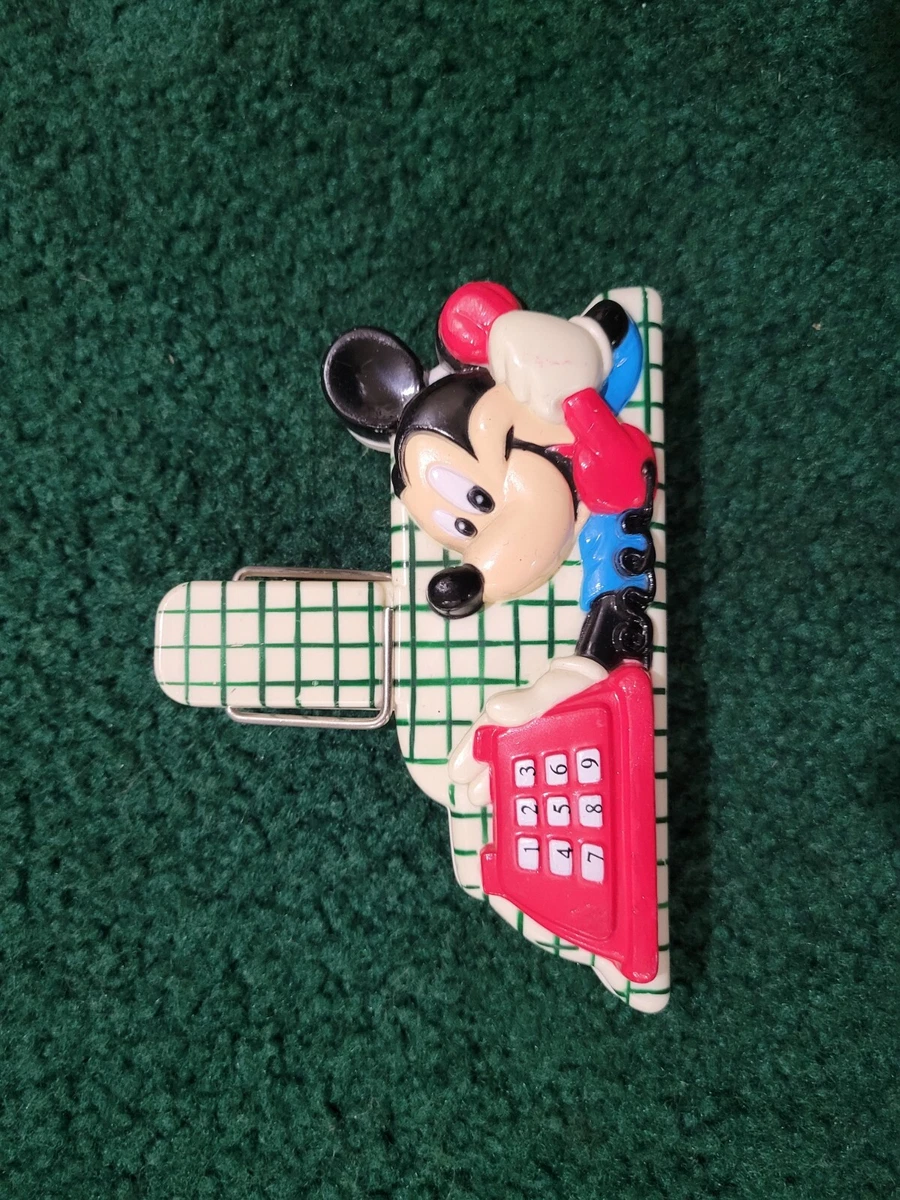 Vintage Mickey Mouse on the Phone Chip Bag Clip Clasp Walt Disney by Hoan Ltd