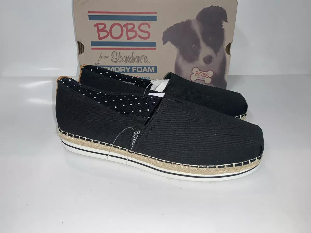 Bobs Skechers Memory Foam Black Slip on Shoes US 6 7 7.5 8.5