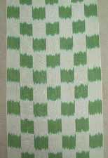 11 Yard HAND MADE UZBEK Natural SILK IKAT ADRAS FABRIC 6356