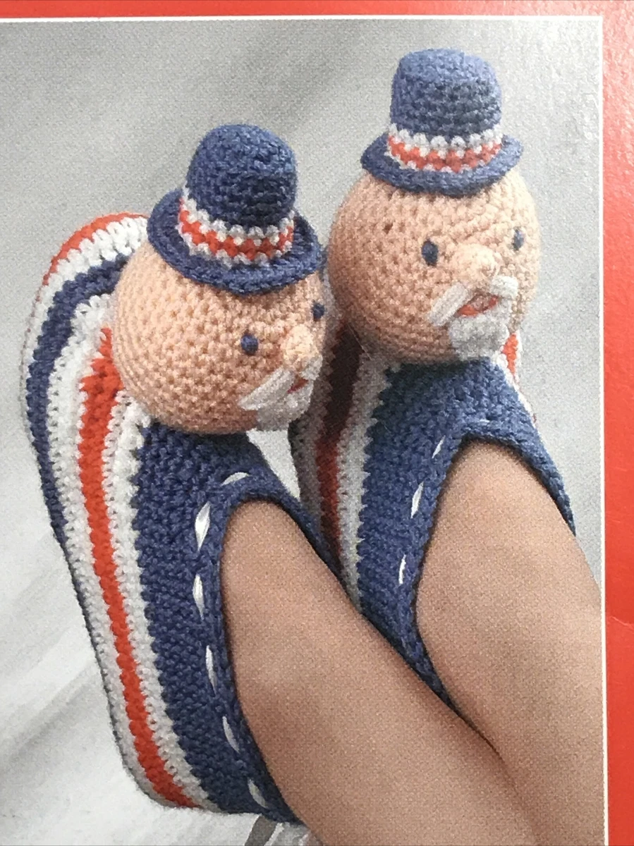 Crochet Pattern Slippers Through Year Santa Witch Ladybug Uncle