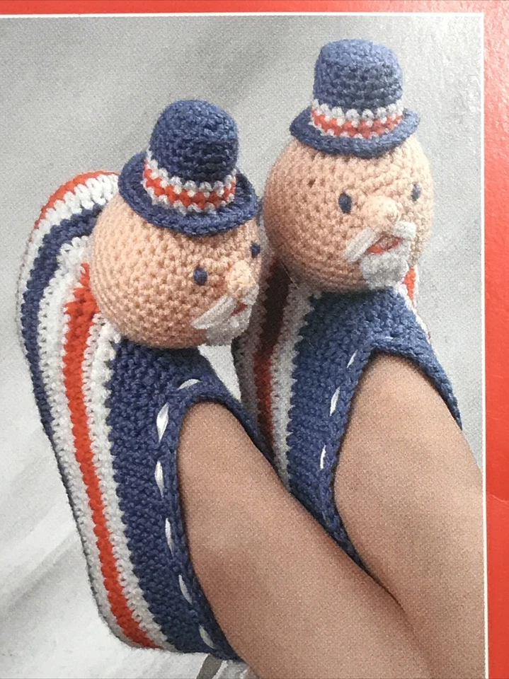 Crochet Pattern Slippers Through Year Santa frog Ladybug Uncle Sam Halloween - Image 4 of 4