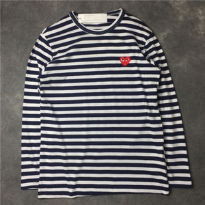 cdg play long sleeve striped