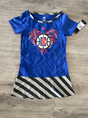 Adidas NBA Los Angeles Clippers Girls Shirt Dress Size Medium 5/6 NWT | eBay