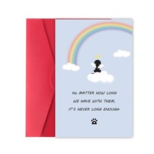 Wonderful Sympathy Card for Loss of Pet Dog, Cute Pet Dog Loss Card with Rain...