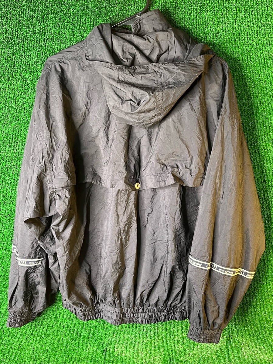 cerruti 1881 sport black windbreaker size large zip up jacket | eBay