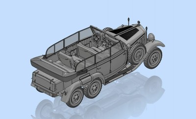 ICM 35538 - 1/35 Typ G4 (KFZ.21), WWII German Staff Car 1939-1945 plastic  model | eBay