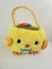 Cesta de Pascua de pollo amarillo de felpa cubo de Halloween