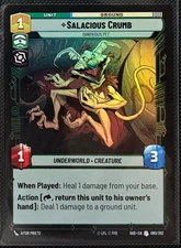 Star Wars Unlimited Shadows of the Galaxy Salacious Crumb NM Foil (Uncommon)