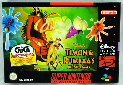 Jeu Timon & Pumbaa’s Jungle Games – Super Nintendo SNES – Neuf stock usine – PAL - Photo 1/4