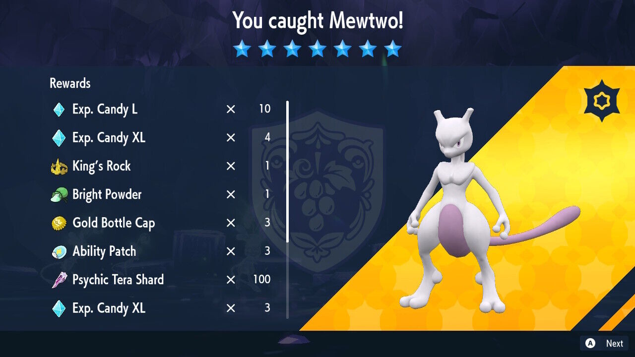 Mightiest Mark Unrivaled Mewtwo Untouched TeraEvent