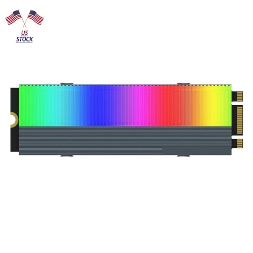 M2 ARGB SSD Heatsink Cooler Solid State Drive Hard Disk Radiator Cooling Pad A