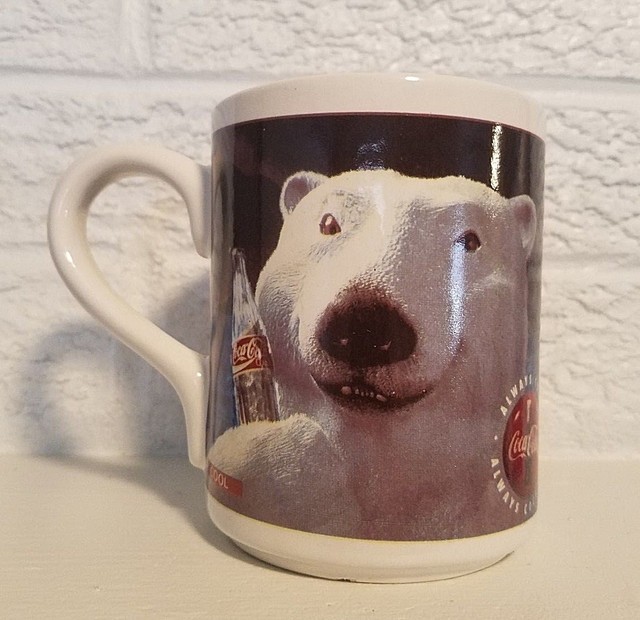 Coca Cola 1996 Gibson Smiling Polar Bear Coffee Cup/Mug eBay