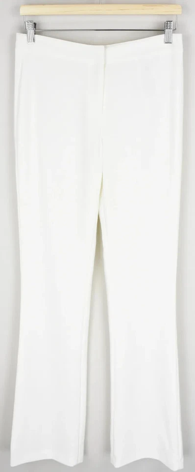 Guess By Marciano Regular Fit Trousers Women UK 7 Stretch Flared Over White - Image 2 of 4