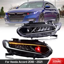 LED Headlights For Honda Accord 10th Gen 2018-2022 Red Demon Eye DRL Assembly
