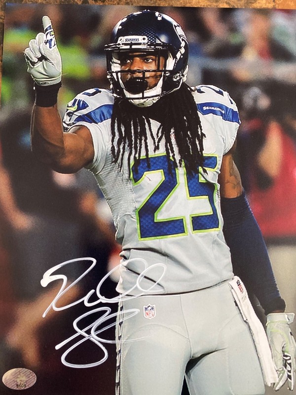 Richard Sherman Autographed Signed 8x10 Photo Seahawks Sherman Hologram COA