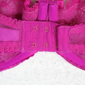 L'Agent Agent Provocateur Lace Balconette Bra Womens US 36E Pink Underwire Bows