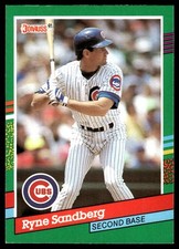 Ryne Sandberg 1991 Donruss #504 Chicago Cubs FREE SHIPPING AutographDen