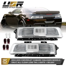 OE Frosted Clear Tail Lights Halogen with Bulbs L+R For 14-15 Chevrolet Camaro