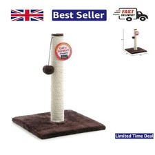 Image of Sisal Cat Playpost with Hanging Catnip Ball - Durable Indoor Fun for Small Cats