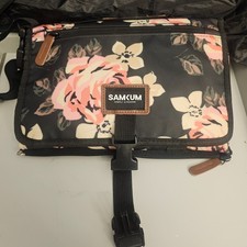 Stylish Travel Baby Diaper Changing Pad Clutch Floral Design Rose Convertible