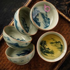 100ML Jingdezhen Old Pottery Clay Pu'er Cup Wood Kiln Pressed Hand Cup Tea Bowl