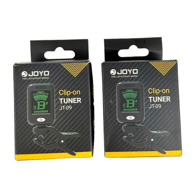 Lot of 2 Joyo Clip On Guitar Tuner JT-09 Tuners Bass Violin Digital New